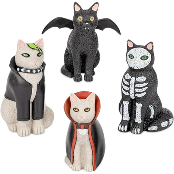 Character Goods - Archie McPhee - Goth Cats Set of 4