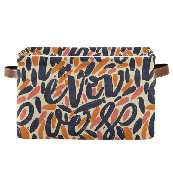 Character Graffiti Storage Bins with Handle Fabric Organizer Basket Foldable Box 1 Pack 14.2x10.2x8.3