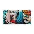 thumbnail image 1 of Character Harley Quinn Hand Wallet Card Bag Long Leather Wallet Handbag Clutch Purse Storage Bag Zip Organizer With Card Slots, 1 of 8