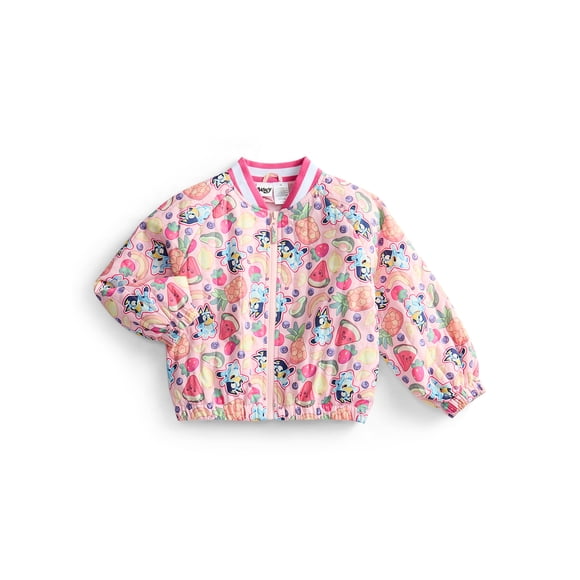Bluey Toddler Girls' Bomber Jacket from Dreamweave Apparel, Sizes 12M-5T