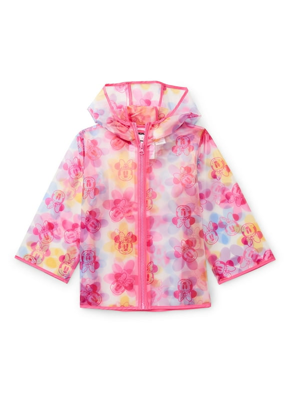 Character Toddler Clear Rain Jacket with Hood, Sizes 2T-5T