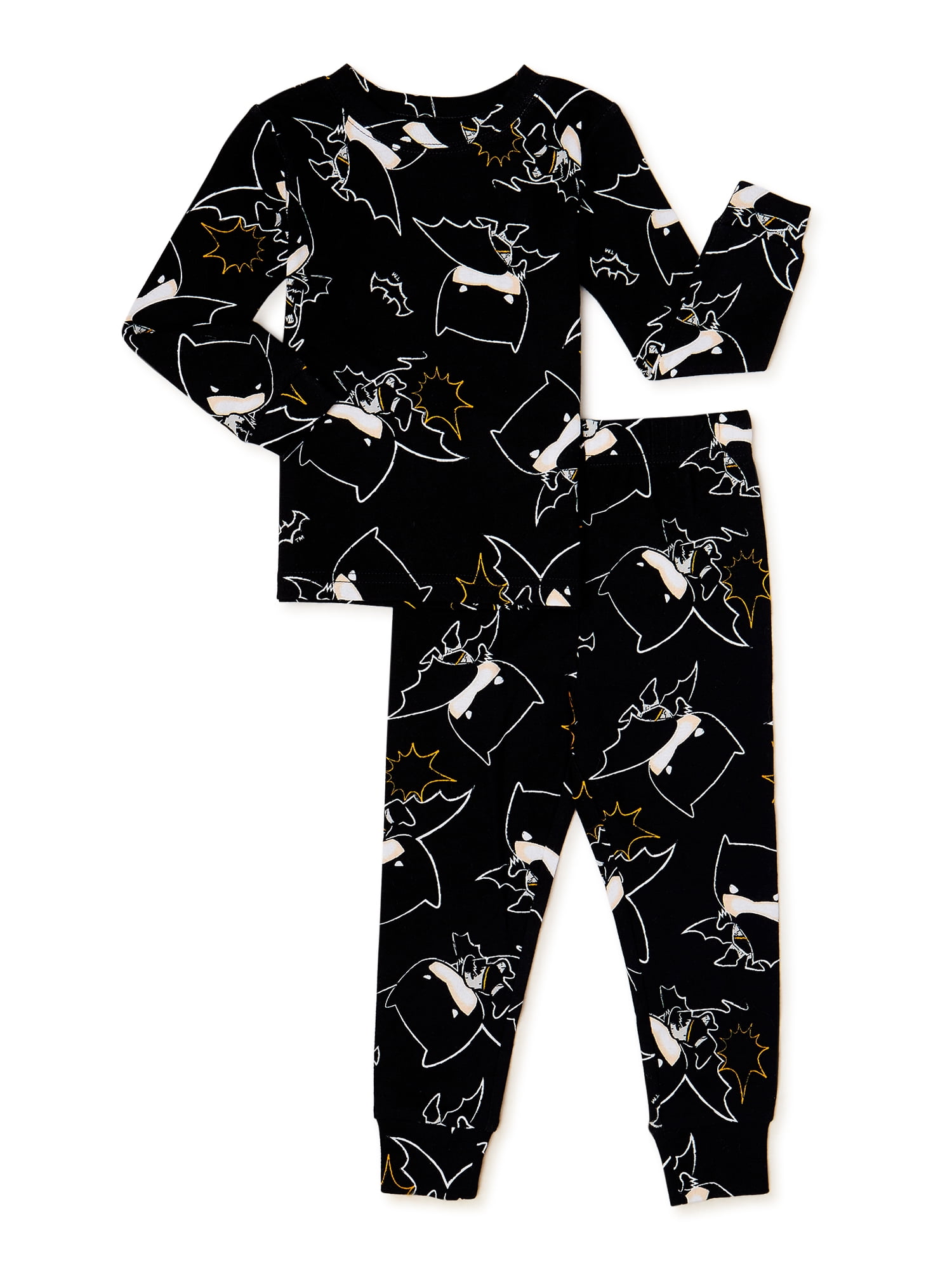 Black Long Sleeves And Pants Lapel Pajamas Two-Piece Set main image 1