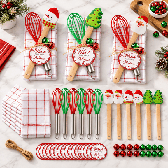 Character Print Wood 18-Piece Christmas Kitchen & Cooking Utensil Set