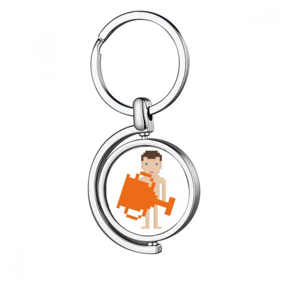 Character Sports Award Clothes Rotating Keychain Metal Keyring Holder