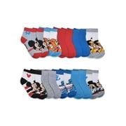 Mickey Mouse Toddler Boys Ankle Socks, 10-Pack, Sizes 12M-5T
