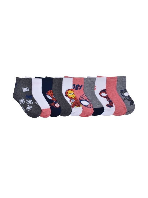 Character Toddler Ankle Socks, 10-pack, Sizes 12M- 5T