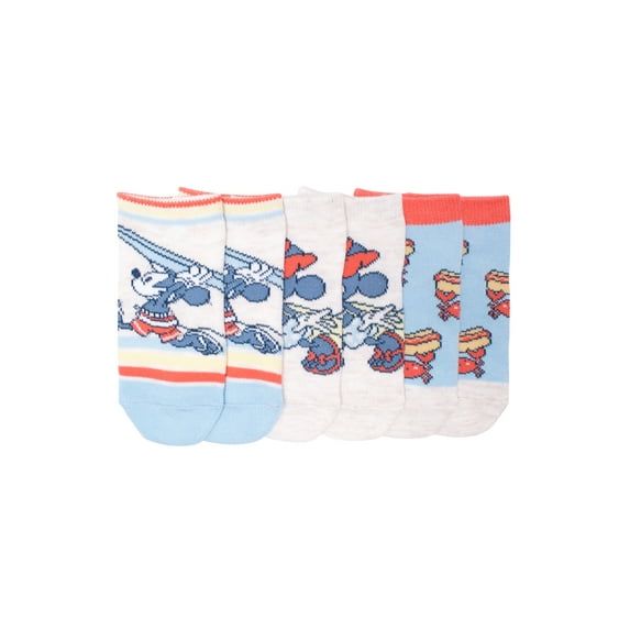 Mickey and Minnie Toddler Ankle Socks, 3-Pack, Sizes 12M - 5T