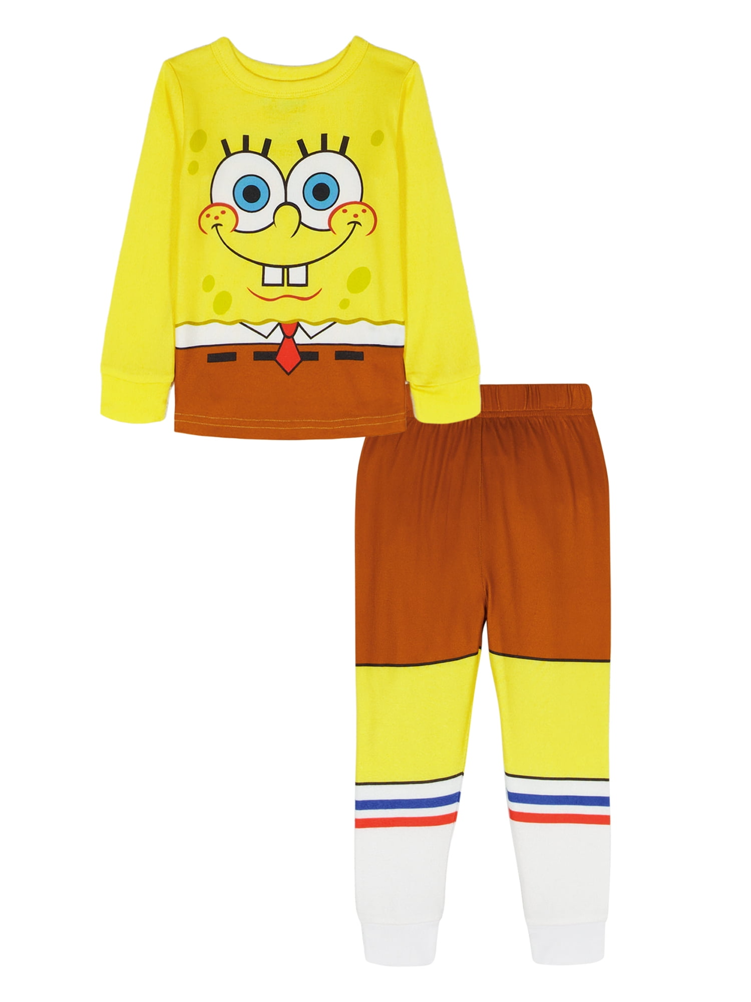 SpongeBob SquarePants Toddler Boys Cosplay Snug Fit Top and Pants Pajama Set, 2-Piece, Sizes 12M-5T