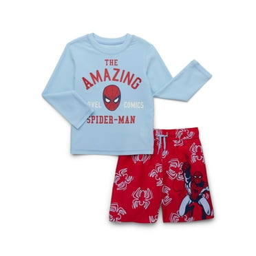 Character Toddler Boy Long- Sleeve Rash Guard and Swim Trunk Set, 2-Piece, Sizes 12M-5T