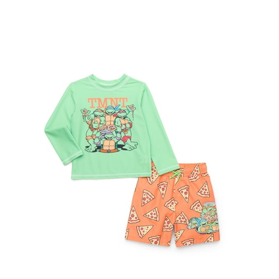 Character Toddler Boy Long- Sleeve Rash Guard and Swim Trunk Set, 2-Piece, Sizes 12M-5T