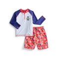thumbnail image 1 of Character Toddler Boy Long- Sleeve Rash Guard and Swim Trunks, 2-Piece, Size 12M-2M, 1 of 3