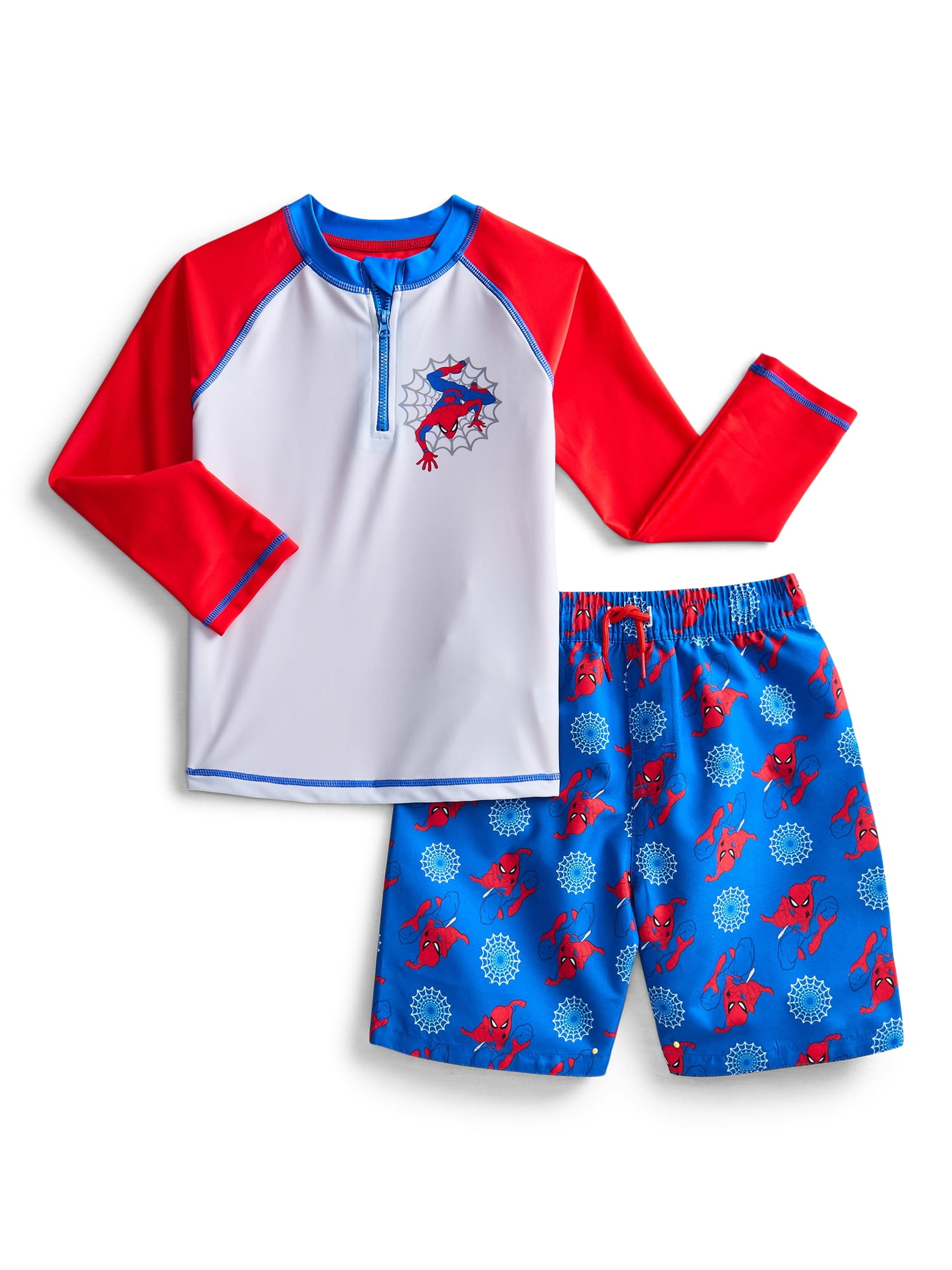 Character Toddler Boy Long- Sleeve Rash Guard and Swim Trunks, 2-Piece, Size 12M-2M