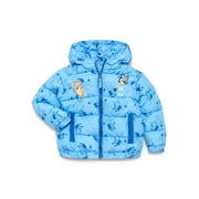 SPIDER-MAN Character Mid- Weight Hooded Puffer Jacket, Sizes 2T-5T