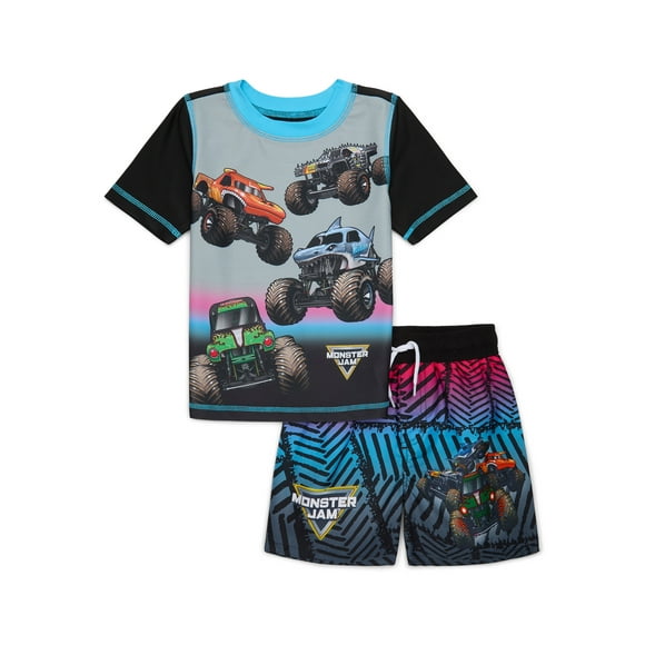 Character Toddler Boy Short- Sleeve Rash Guard and Swim Shorts Set, 2-Piece, Sizes 12M-5T