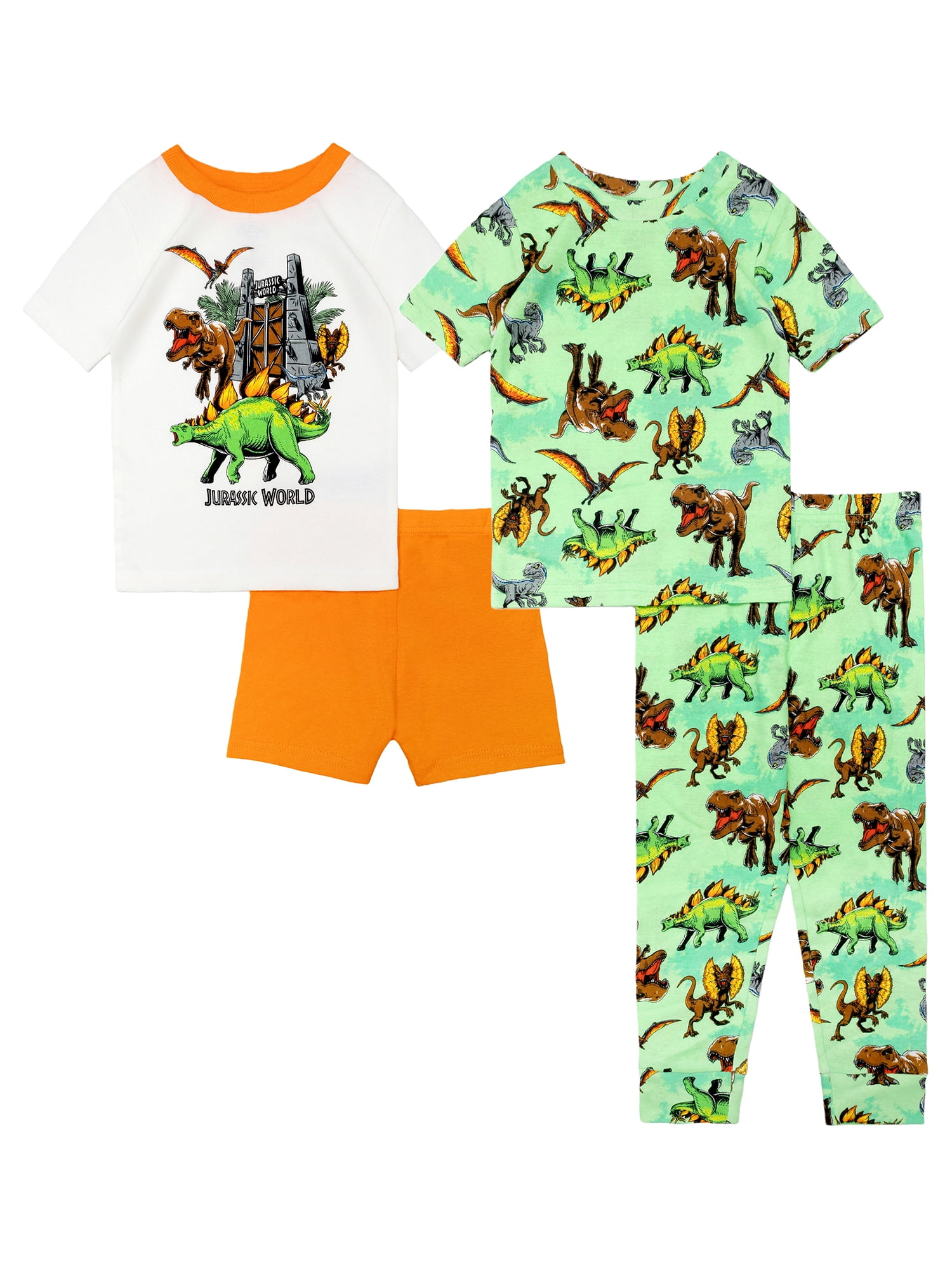 Character Toddler Boy Short Sleeve Top and Pant Pajama Set, 4-Piece, Sizes 2T-4T