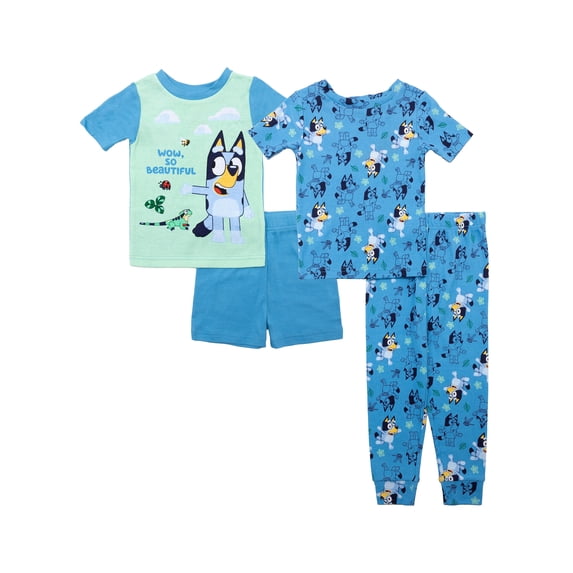 Character Toddler Boy Short Sleeve Top and Pant Pajama Set, 4-Piece, Sizes 2T-4T