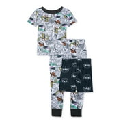 Character Toddler Boy Top, Pants and Shorts Pajama Set, 3-Piece, Sizes 12M-5T