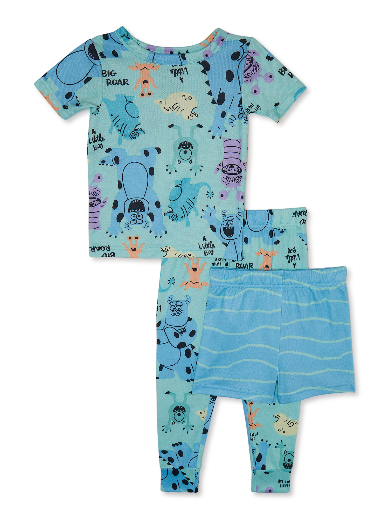 Character Toddler Boy Top, Pants and Shorts Pajama Set, 3-Piece, Sizes 12m-5t