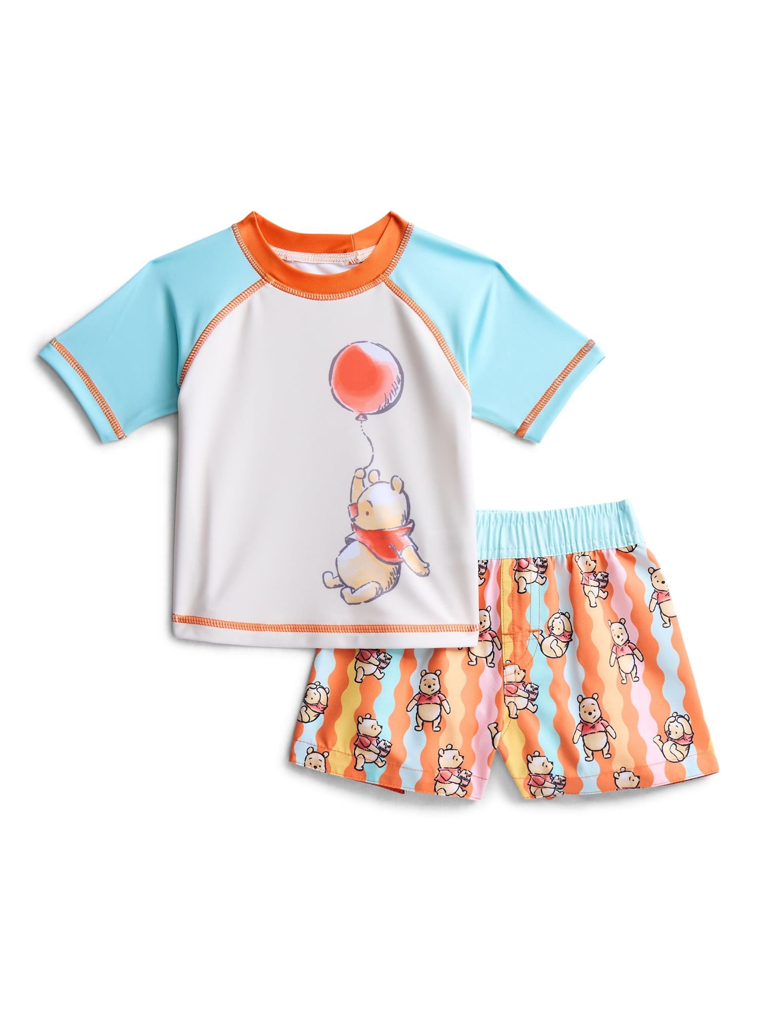 Character Baby Boy Rash Guard and Swim Trunks, 2-Piece, Size 0/3M-12M