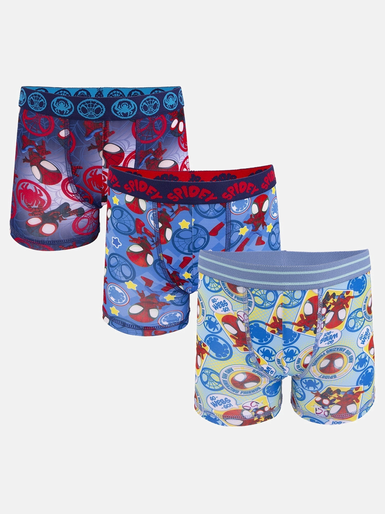 Spidey Toddler Boys Character Underwear Athletic Boxer Briefs, Size 2T-4T, 3 Pack