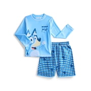 Character Toddler Boy Long- Sleeve Rash Guard and Swim Trunks, 2-Piece, Size 12M-5T