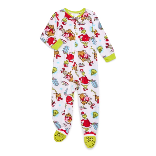 Character Toddler Christmas Fleece One-Piece Sleeper, Sizes 12M-5T