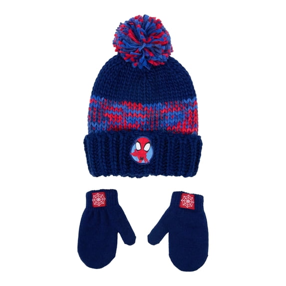 Character Toddler Chunky Knit Beanie and Mittens, 3-Piece Set