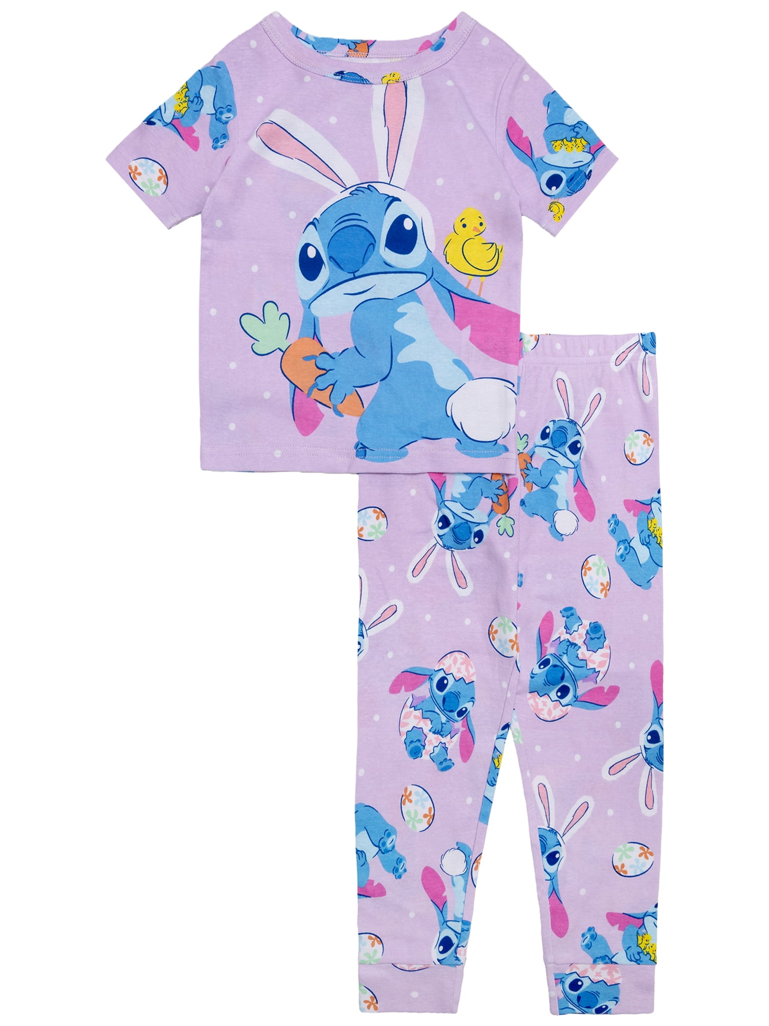 Disney Stitch Cotton Easter Pajamas – 2-Piece Toddler Sleep Set