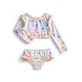 thumbnail image 1 of Character Toddler Girl Long- Sleeve Rash Guard Swimsuit, 2-Piece, Sizes 12M-5T, 1 of 3