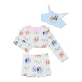 thumbnail image 1 of Character Toddler Girl Rash Guard and Bikini Swimsuit Set, 3-Piece, Sizes 2T-5T, 1 of 3