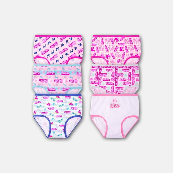 Barbie Toddler Girls Character Underwear Cotton Briefs, Size 2T-4T, 6 Pack