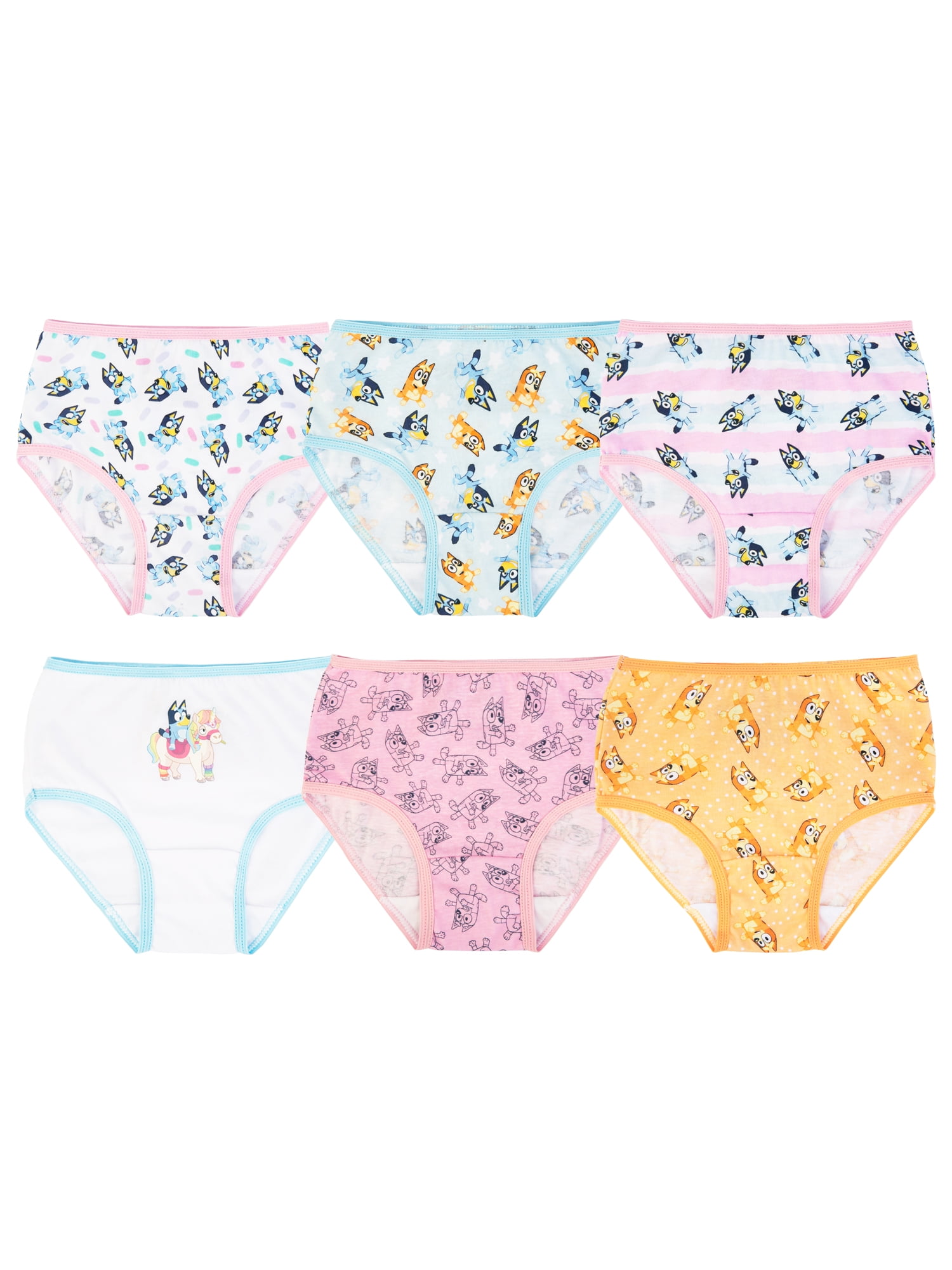 Character Toddler Girl Briefs Underwear, 6-Pack, Sizes 2T-4T