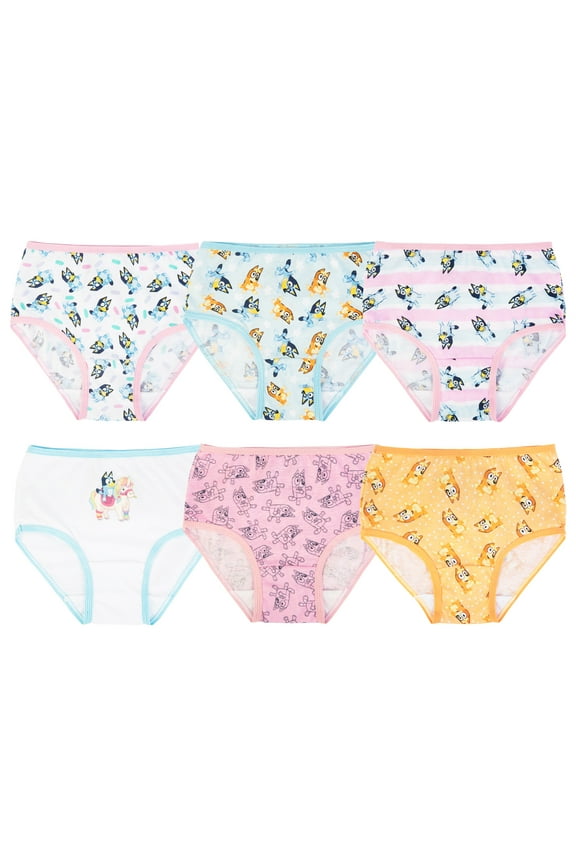 Character Toddler Girl Briefs Underwear, 6-Pack, Sizes 2T-4T
