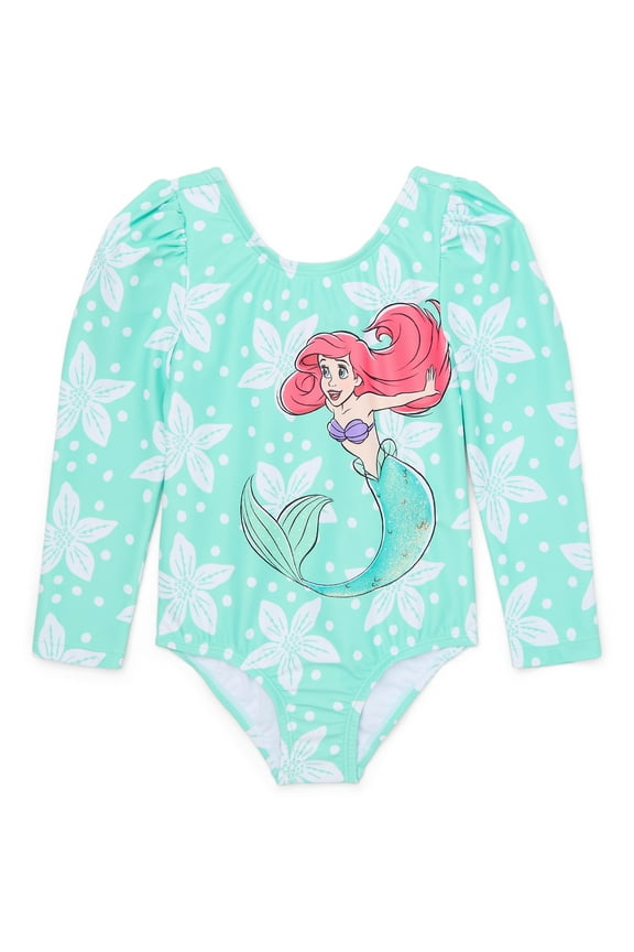 Character Toddler Girl Long- Sleeve One- Piece Swimsuit, Sizes 12M-5T