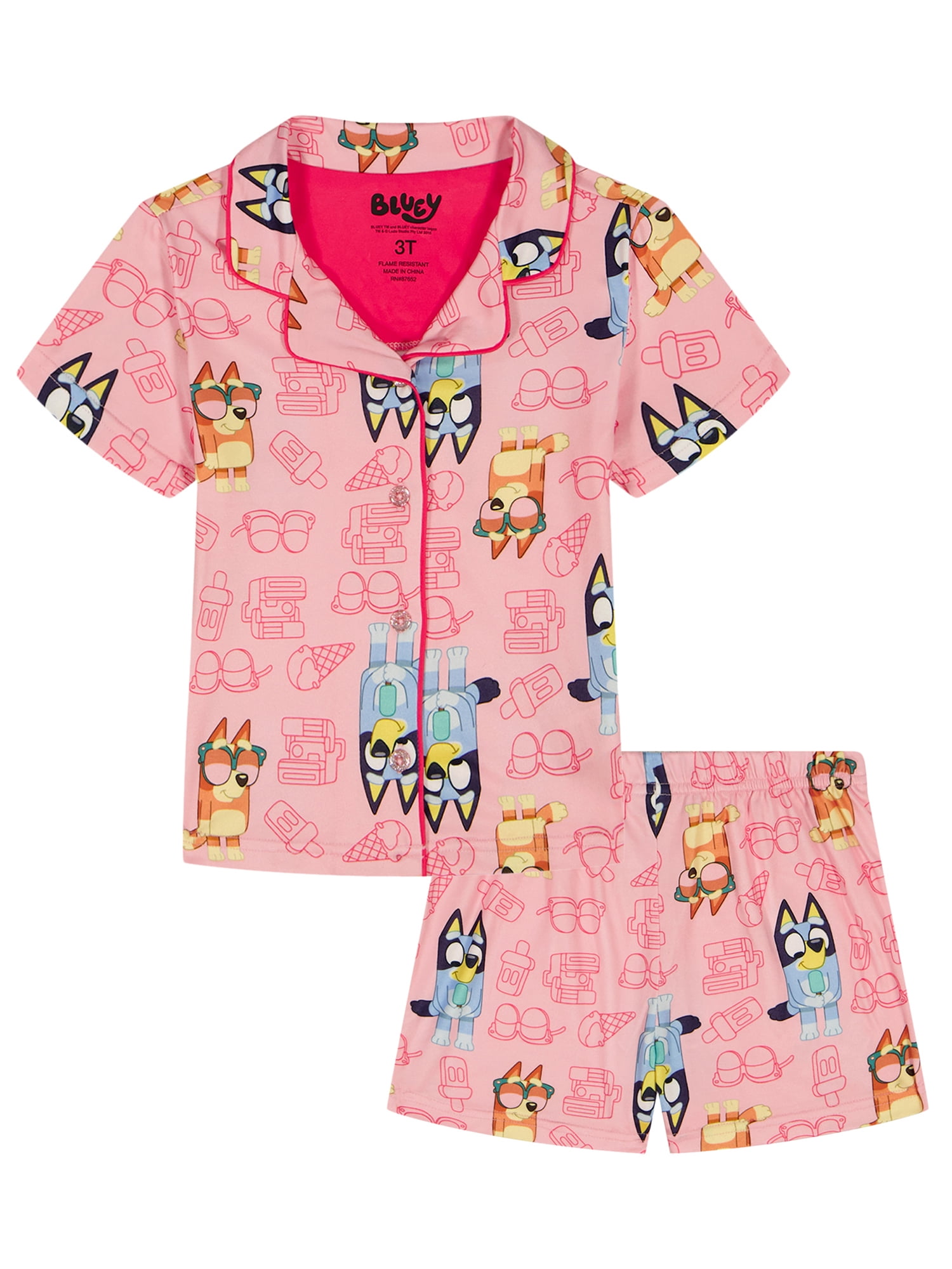 Character Toddler Girl Pajama Coat Set, 2-Pieces, Sizes 2T-4T