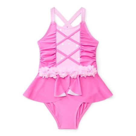Disney Princess Character Toddler Girl Princess Cosplay Swimsuit, Sizes 12M-5T