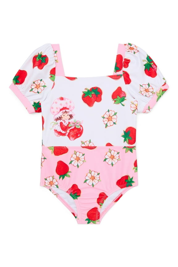 Character Toddler Girl Puff- Sleeve One- Piece Swimsuit, Sizes 12M-5T