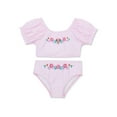 thumbnail image 1 of Character Toddler Girl Puff-Sleeve Two-Piece Swimsuit, Sizes 12M-5T, 1 of 4