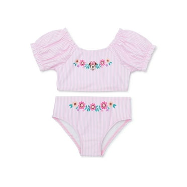Character Toddler Girl Puff-Sleeve Two-Piece Swimsuit, Sizes 12M-5T