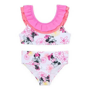 Character Toddler Girl Ruffle Bikini Swimsuit, Two-Piece, Sizes 12M-5T