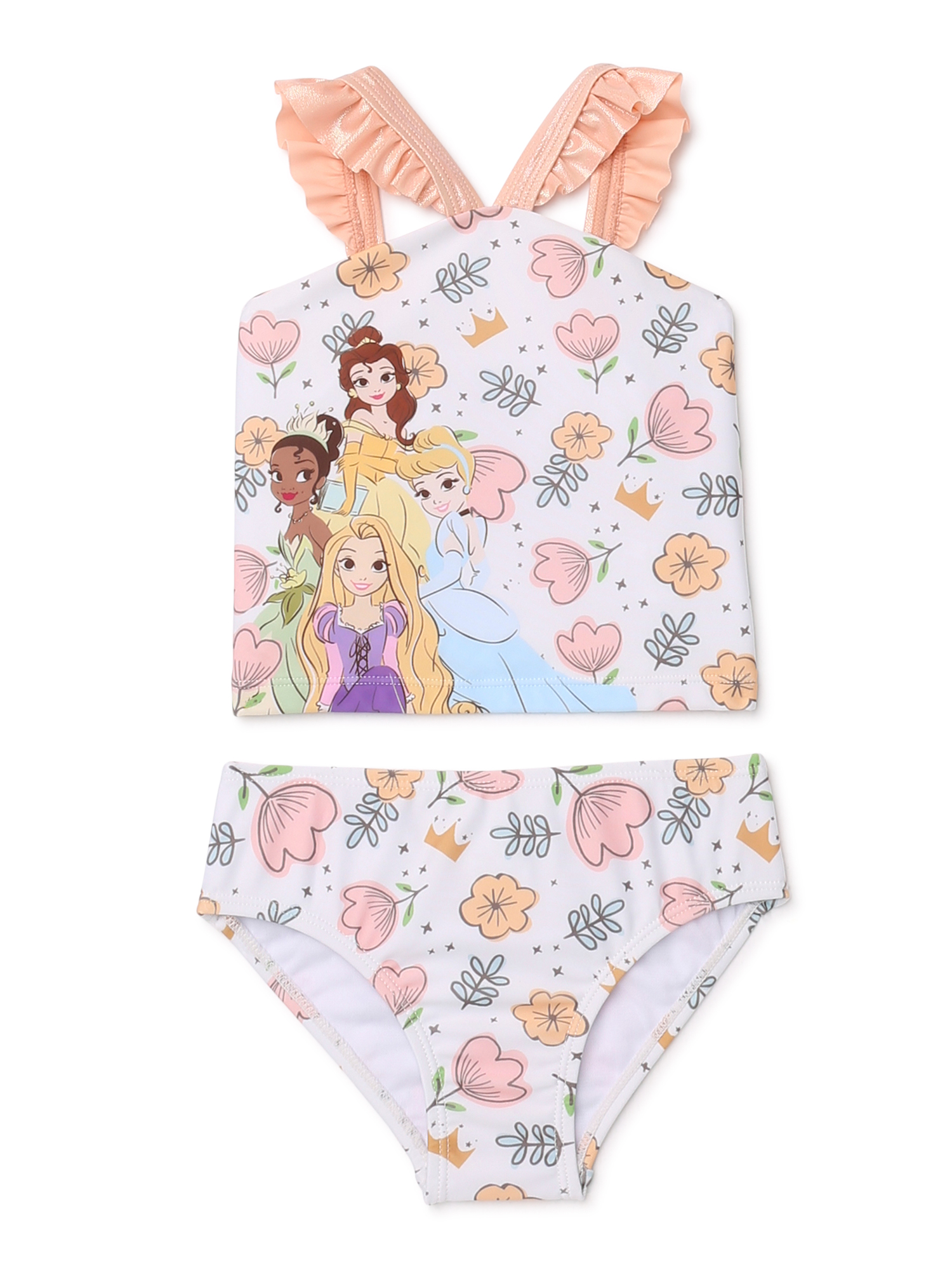 Character Toddler Girl Ruffle-Strap Tankini Swim Set, Sizes 12M-5T - image 1 of 3