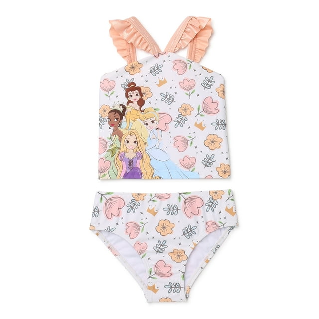 Character Toddler Girl Ruffle-Strap Tankini Swim Set, Sizes 12M-5T