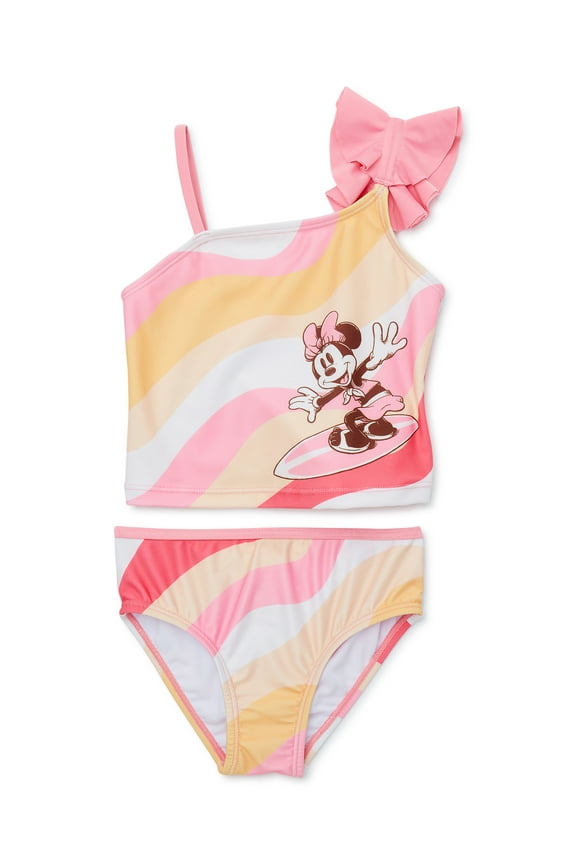 Character Toddler Girl Ruffle-Strap Tankini Swim Set, Sizes 12M-5T