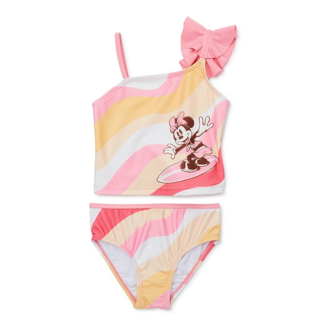 Character Toddler Girl Ruffle-Strap Tankini Swim Set, Sizes 12M-5T