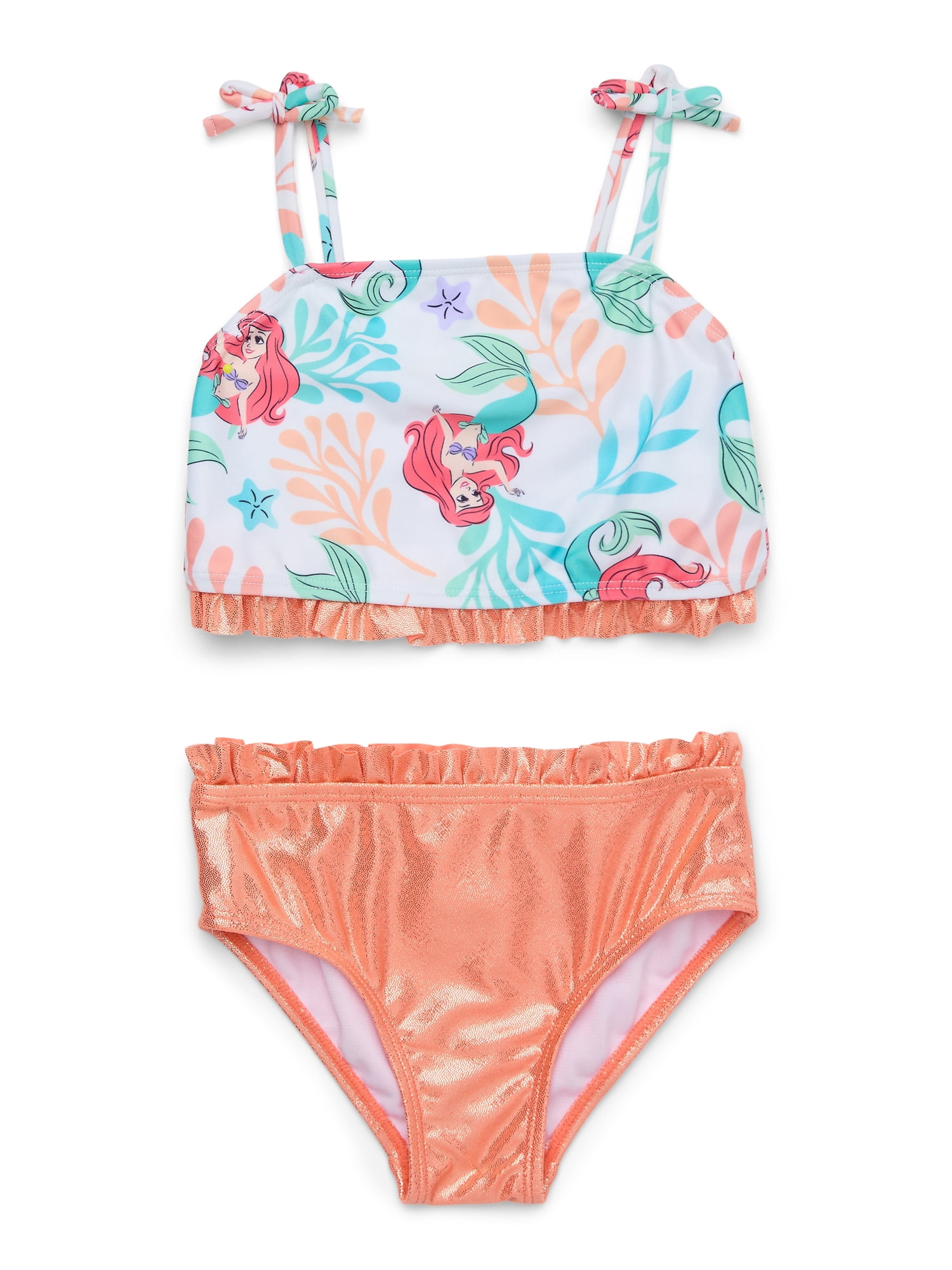 Character Toddler Girl Shimmer Tankini Swimsuit, Two-Piece, Sizes 12M - 5T