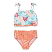 Character Toddler Girl Shimmer Tankini Swimsuit, Two-Piece, Sizes 12M - 5T