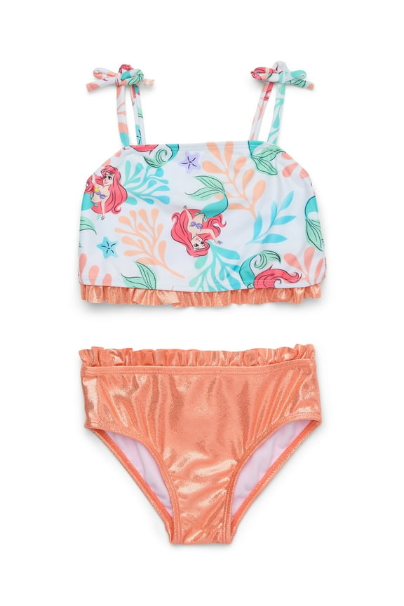 Character Toddler Girl Shimmer Tankini Swimsuit, Two-Piece, Sizes 12M - 5T