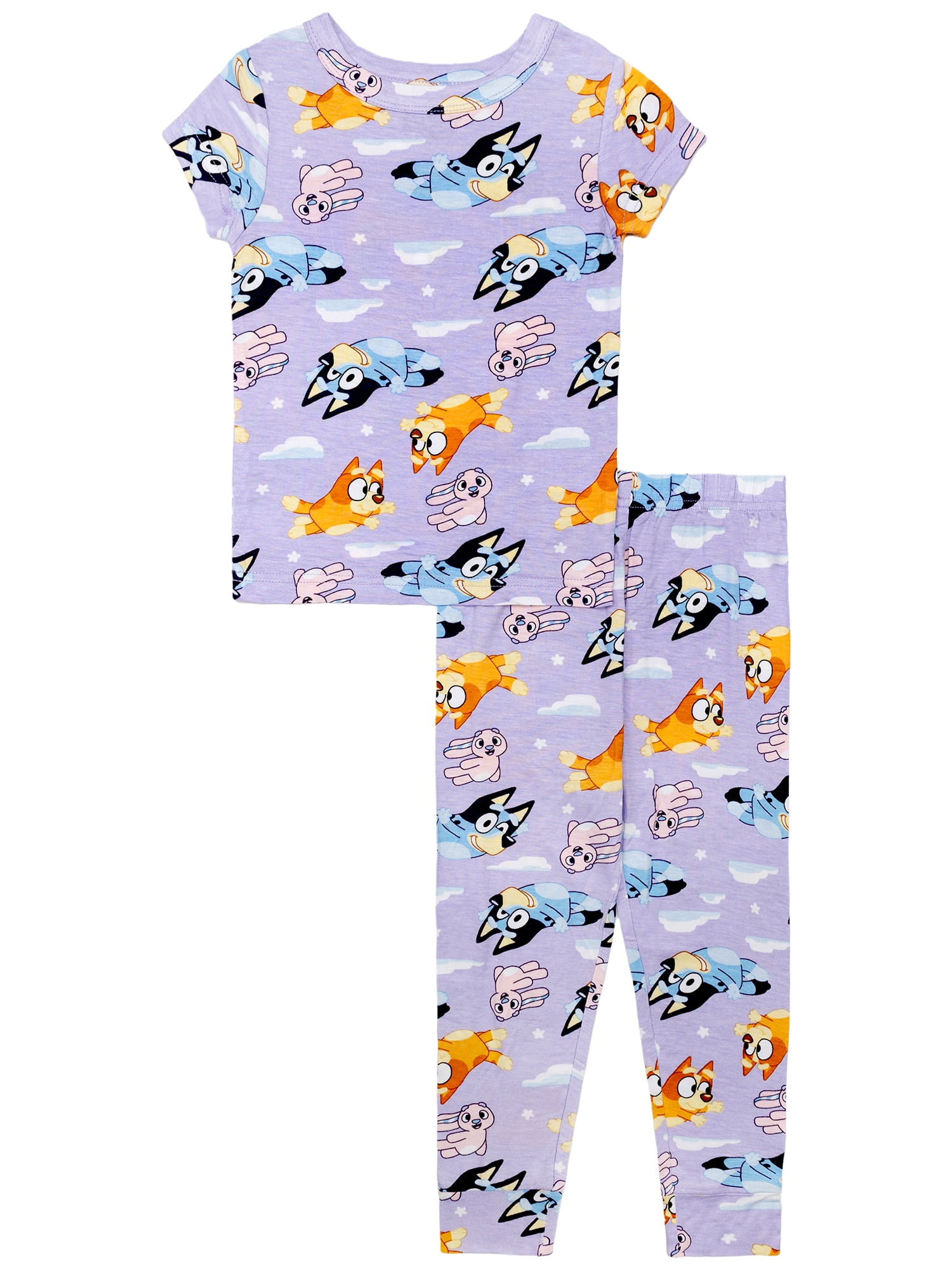 Character Toddler Girl Short Sleeve Top and Pant Pajama Set, 2-Piece, Sizes 2T-4T