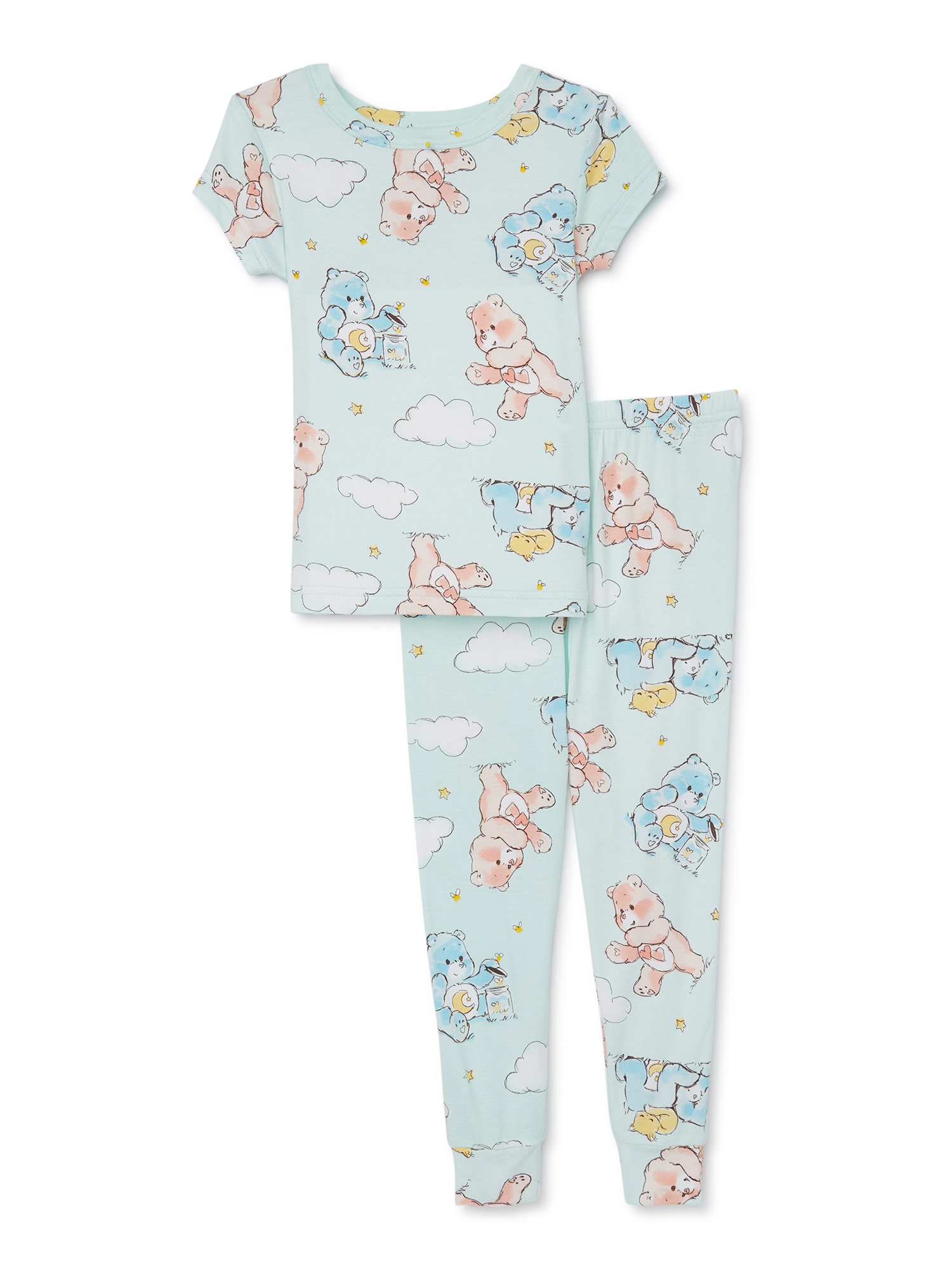 Care Bears Character Toddler Girl Viscose 2-Piece Pajama Set, Size 12m-5t, Toddler Girl's, Size: 3T, Green
