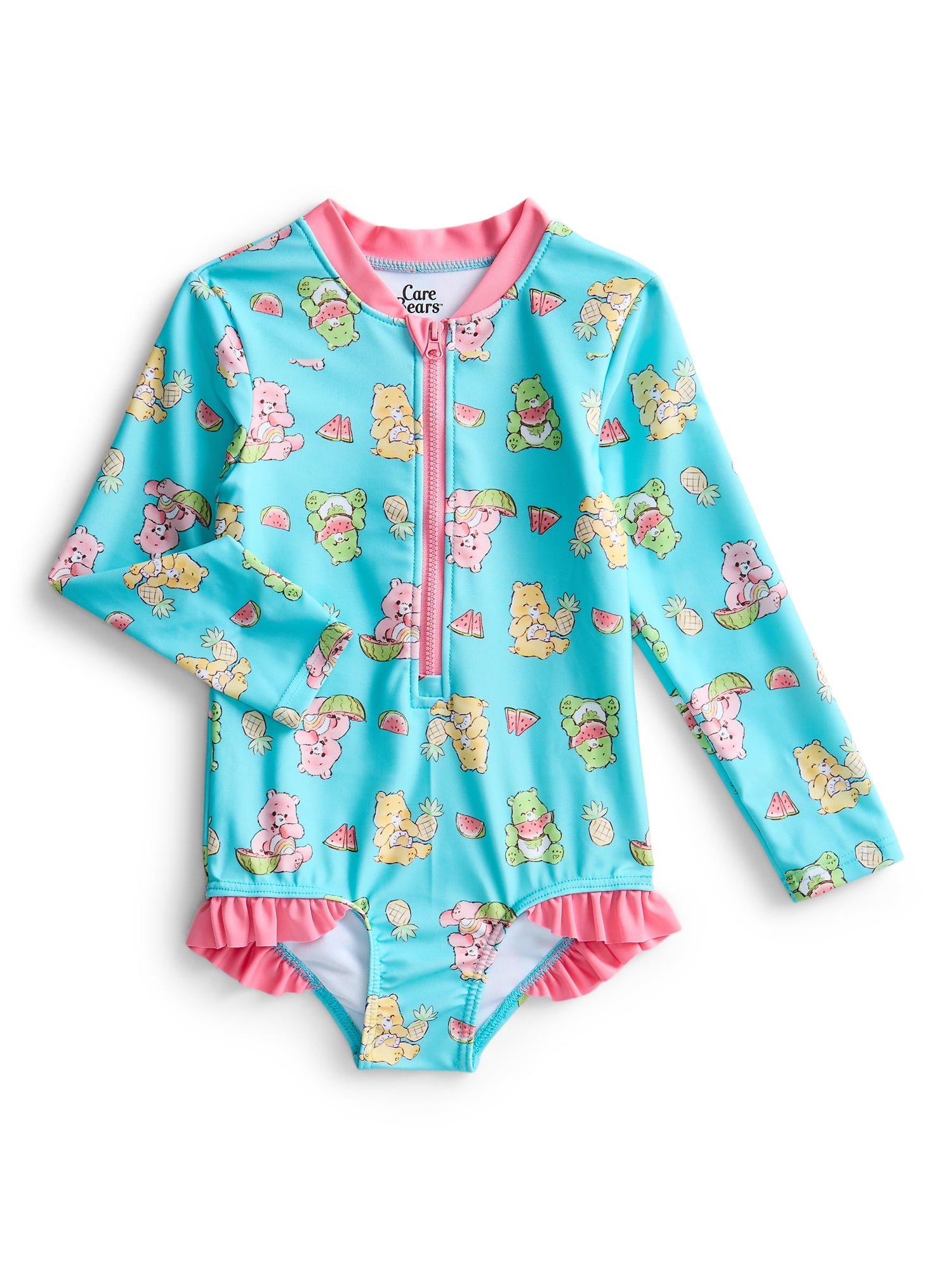 Character Toddler Girl Rash Guard Swimsuit, Sizes 12M-5T